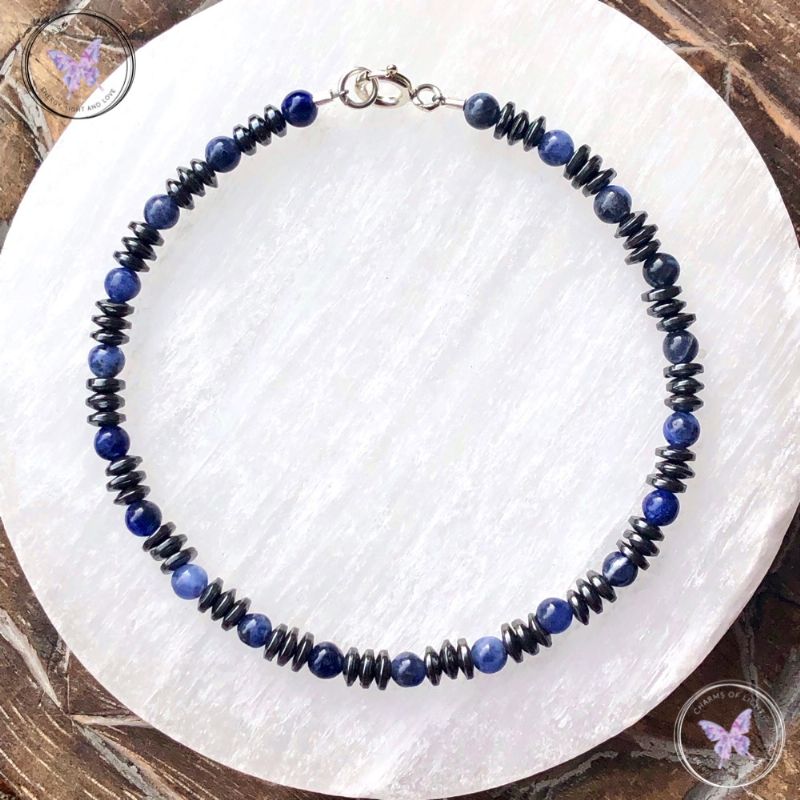 Men’s Hematite Sodalite Bracelet